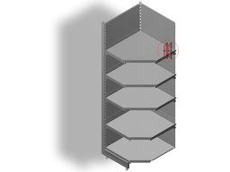 Bild von Wandregal Tegometall IE90° H220  T47 Anbau