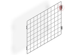 Zeige Details für Gitterrückwand zwischen Säulen H80 Bild von Gitterrückwand zwischen Säulen H80
