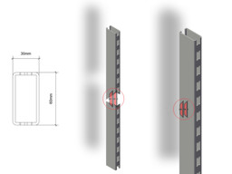 Zeige Details für Säule 6x3cm H-Lochung für Verbindungen LA7cm Bild von Säule 6x3cm H-Lochung für Verbindungen LA7cm