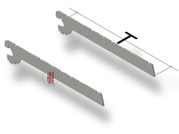 Zeige Details für Konsolen 2H schräg nach oben (Paar) Bild von Konsolen 2H schräg nach oben (Paar)