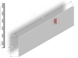 Bild von Rückwand Glatt H30cm