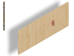 Bild von Holzrückwand mit Falz und Beschlägen AM100cm