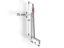 Bild von Ständer für Leistenregal H210