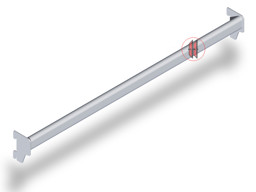 Zeige Details für Tragestange 30x15mm verchromt Bild von Tragestange 30x15mm verchromt