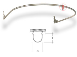 Zeige Details für Vorhangstange für Umkleidekabine halbrund Bild von Vorhangstange für Umkleidekabine halbrund