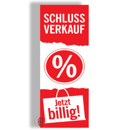 Bild von Papier-Banner einseitig 48x138cm Schlussverkauf