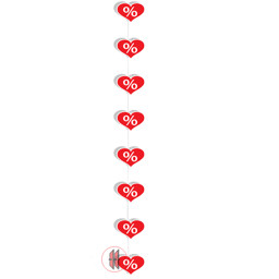 Zeige Details für Kette Herzen mit %-Zeichen Bild von Kette Herzen mit %-Zeichen