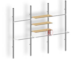 Zeige Details für Regalsystem Rund 60 L300 weißaluminium/Ahorn Bild von Regalsystem Rund 60 L300 weißaluminium/Ahorn