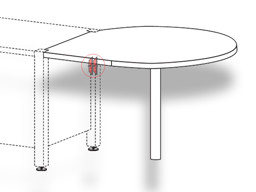 Bild von Anbautisch Rundform