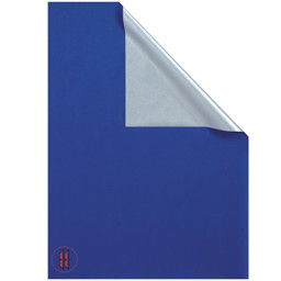 Bild von Geschenkpapier zweifarbig blau/silber