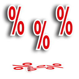 Bild von Prozentzeichen - Streuartikel