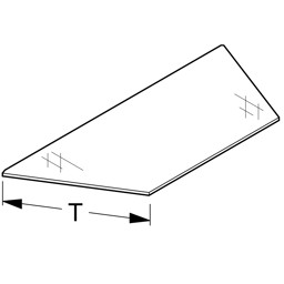 Bild von Glasfachboden Innenecke 45° (glatt) 1cm