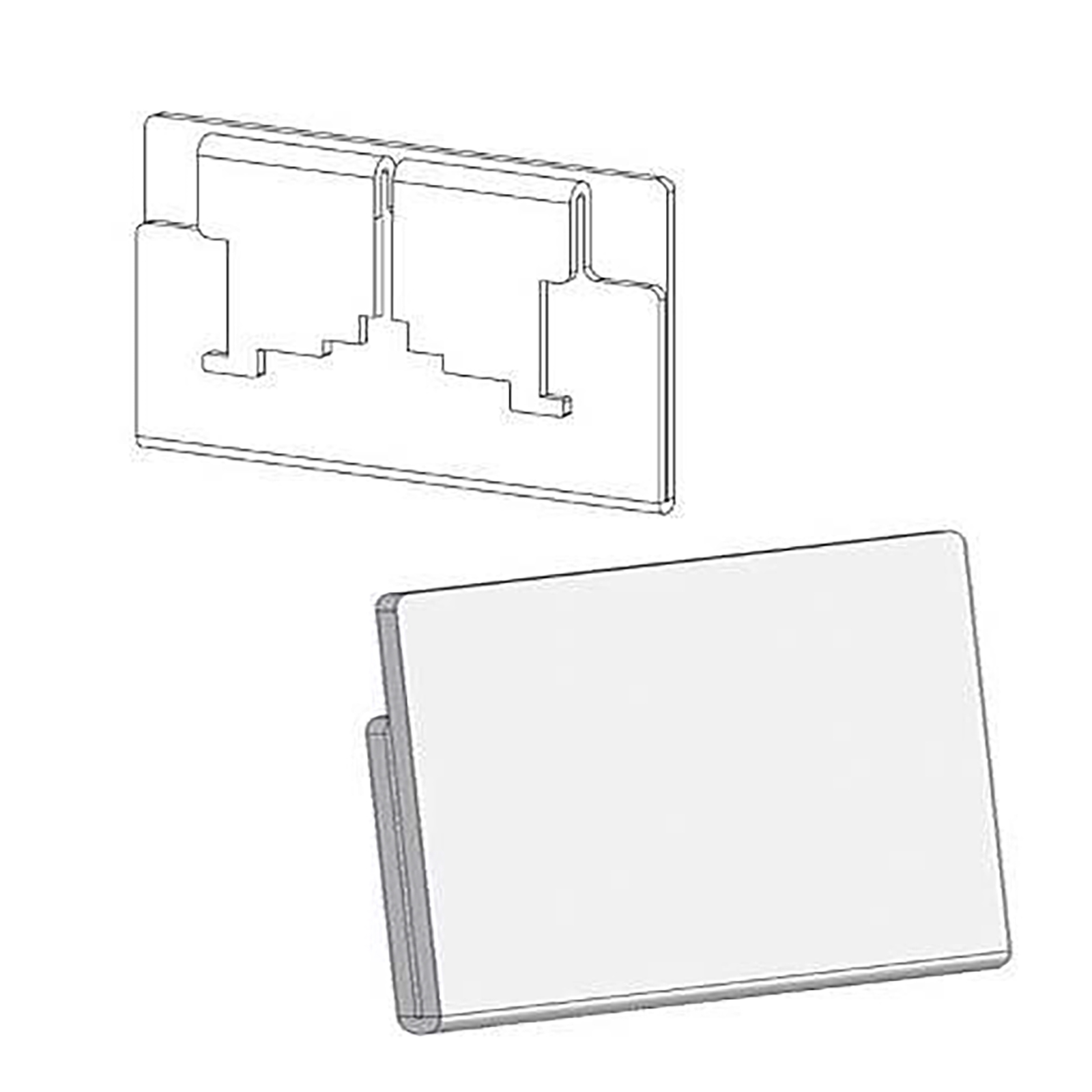 Bild von Labelhalter B87 H58 für Fachteiler oder Vorschub